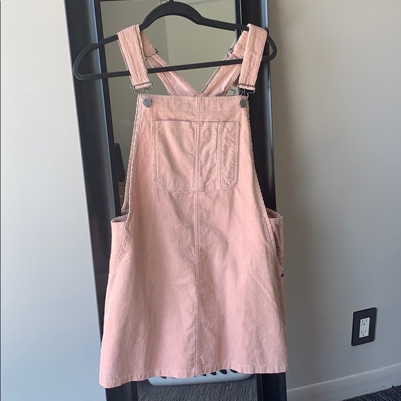 light pink overall dress